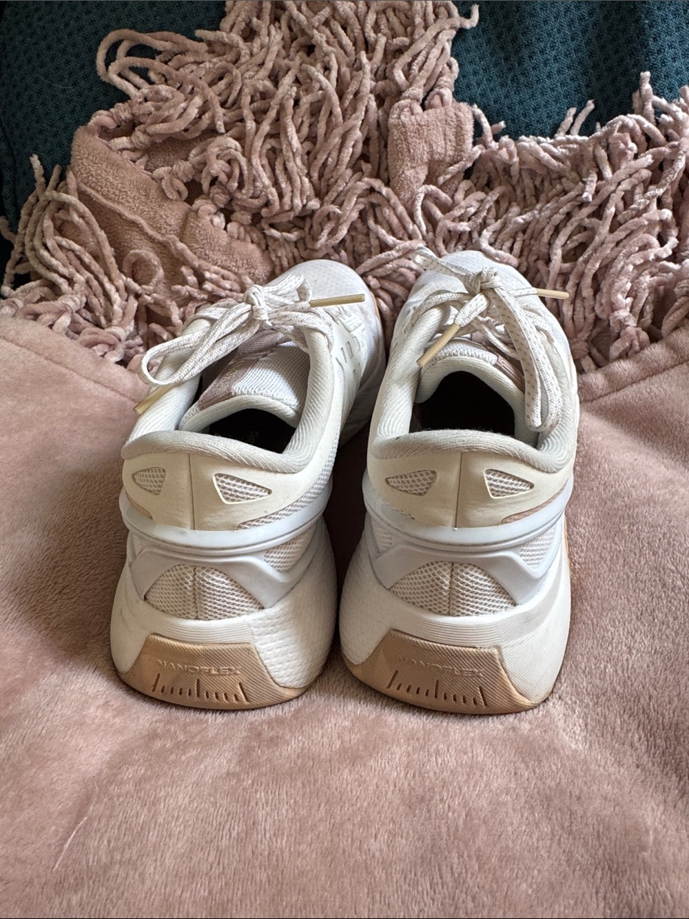 Reebok Women's Cream/Light Beige Athletic Sneakers - Picture 4 of 8